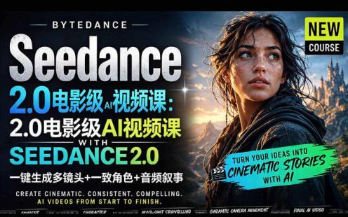 字节跳动的Seedance 2.0 AI电影视频生成制作教程,一键生成多镜头+一致角色+音频叙事-中英字幕